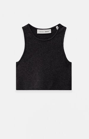Women's Jet Black Sport Knit Tank Top image number 1