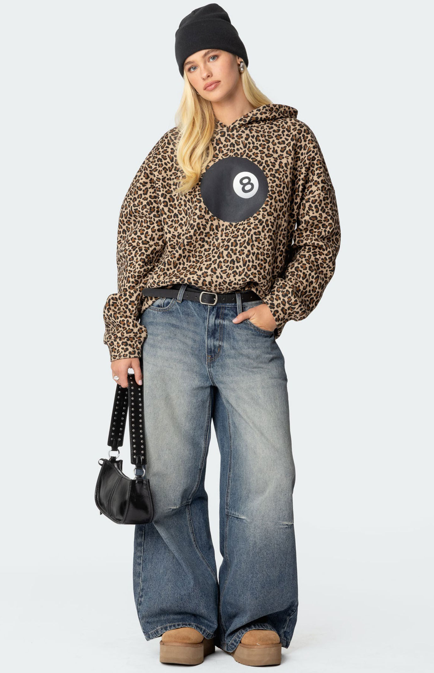 Edikted Leopard Magic 8 Hoodie | Pacsun