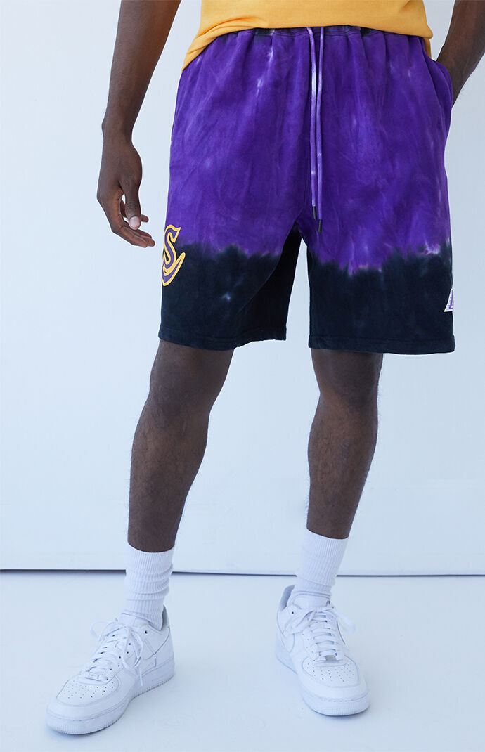 Tie-Dyed Lakers Shorts