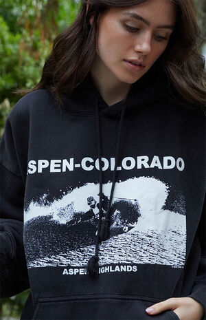 Black Aspen Colorado Hoodie image number 2
