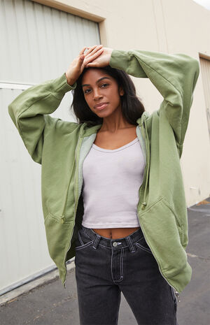 Green Full Zip Hoodie image number 1