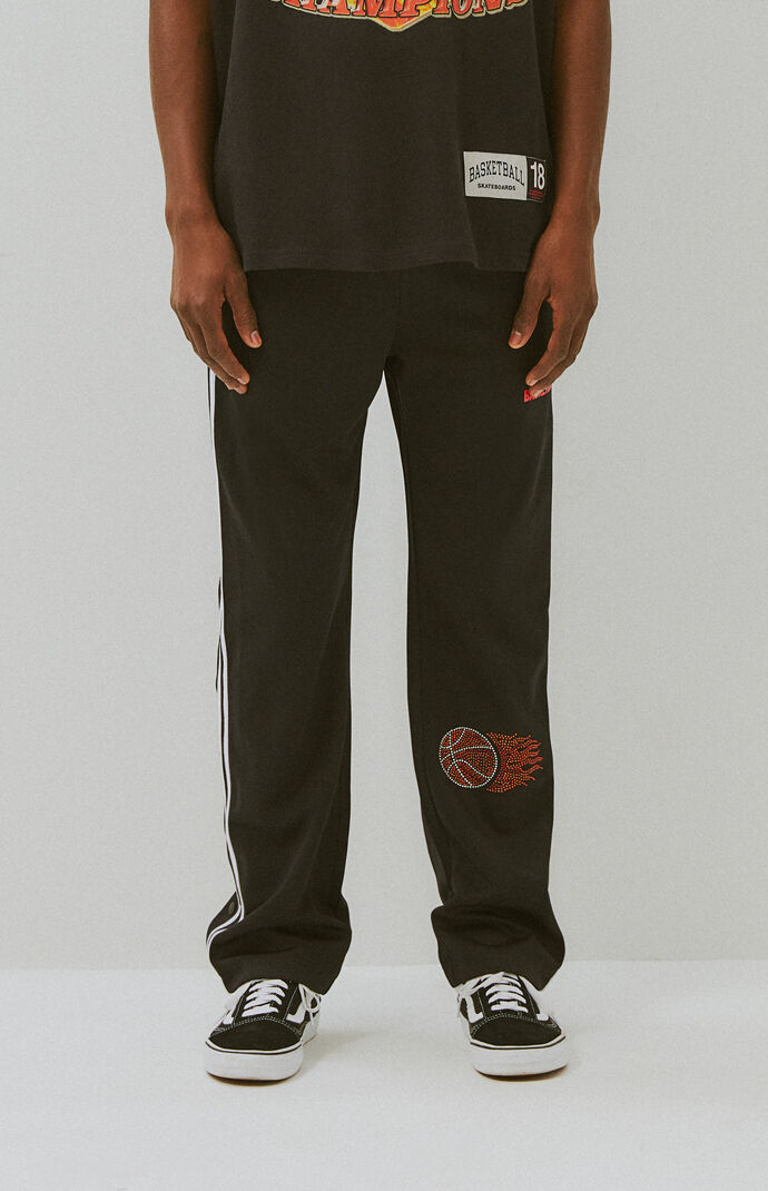 Basketball Skateboards Basketball Snap Button Track Pants Pacsun