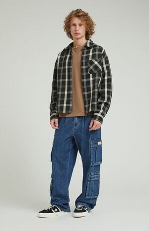 Dark Indigo Baggy Cargo Jeans image number 2