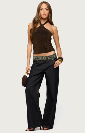 Katalya Glitter Halter Top image number 5