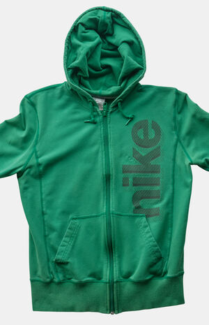 2000s Green Nike Full Zip Hoodie image number 3
