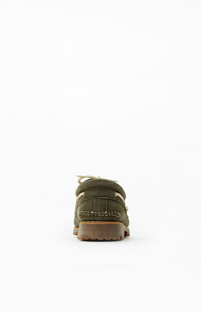 Timberland Olive 3-Eye Classic Handsewn Lug Boat Shoes | PacSun