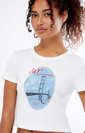 Golden Gate Bridge 50th Anniversary Baby T-Shirt image number 1