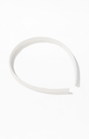 White Thin Headband image number 1