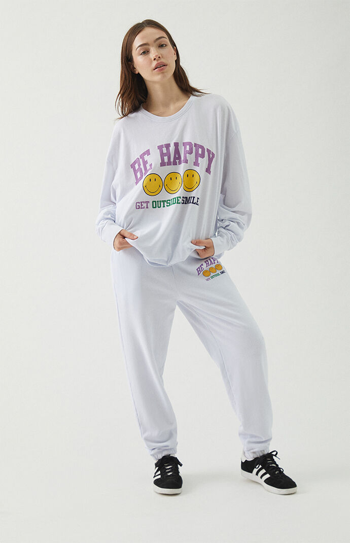 Be Happy Long Sleeve Recycled T-Shirt