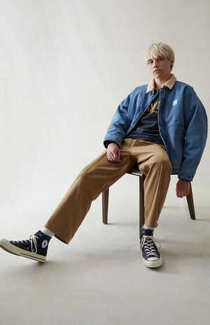 Canvas Brown Straight Trousers image number 2