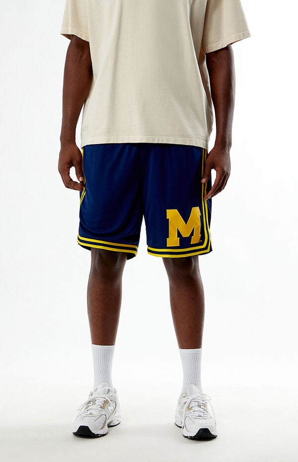 Mitchell Ness Michigan Wolverine Basketball Shorts PacSun