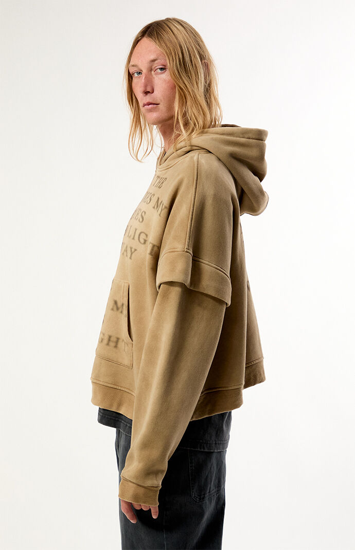Pacsun Layered Muscle Fleece Hoodie