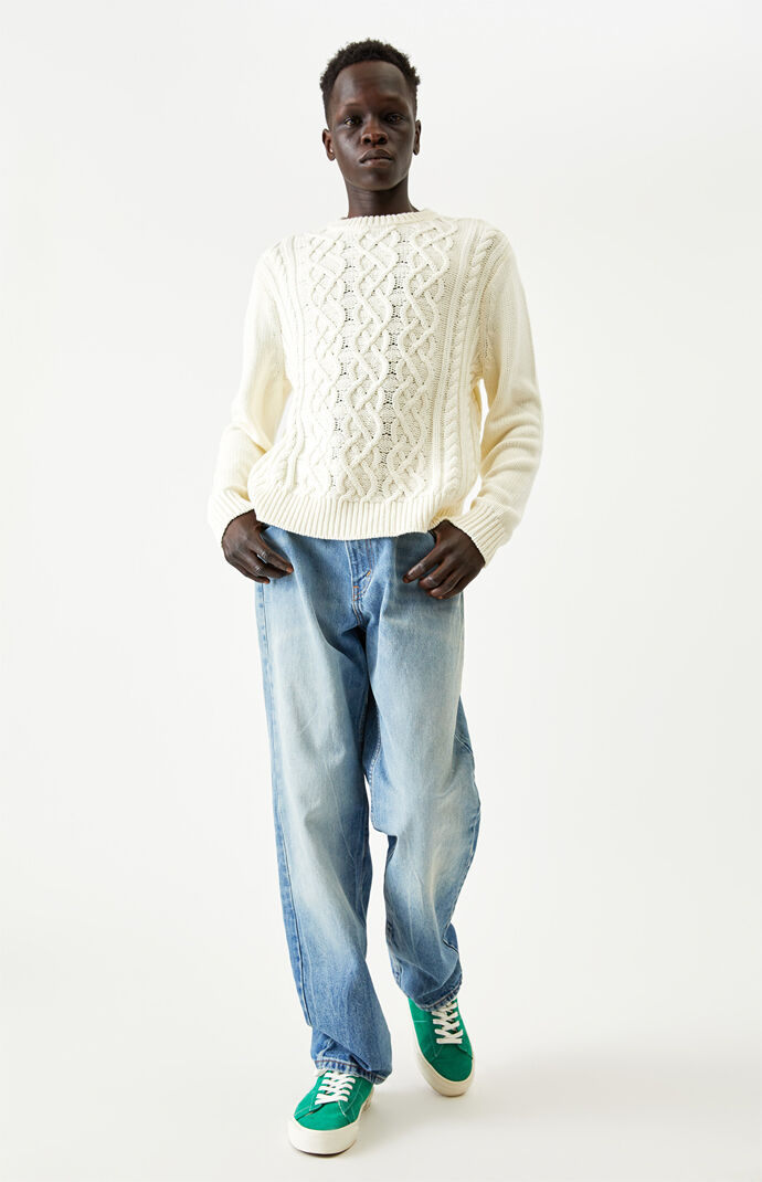 Cable Knit Crew Neck Sweater