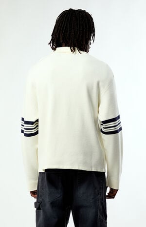 Varsity Stripe Half Zip Sweater image number 4