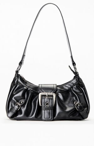 Faux Leather Buckle Shoulder Bag image number 1