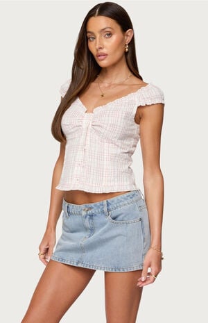 Dolsy Plaid Button Up Top image number 2