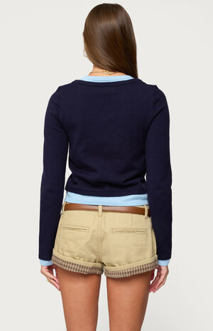 Marthie Layered Knit V Neck Top image number 3