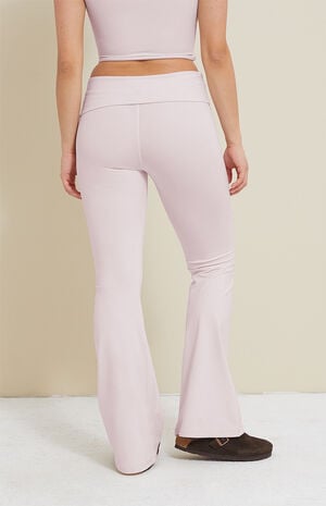 PAC WHISPER Active Fold-Over Waistband Flare Yoga Pants image number 4