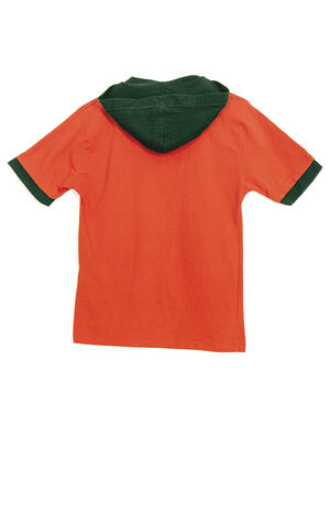 Upcycled Chicago Bulls Short Sleeve Hoodie image number 2