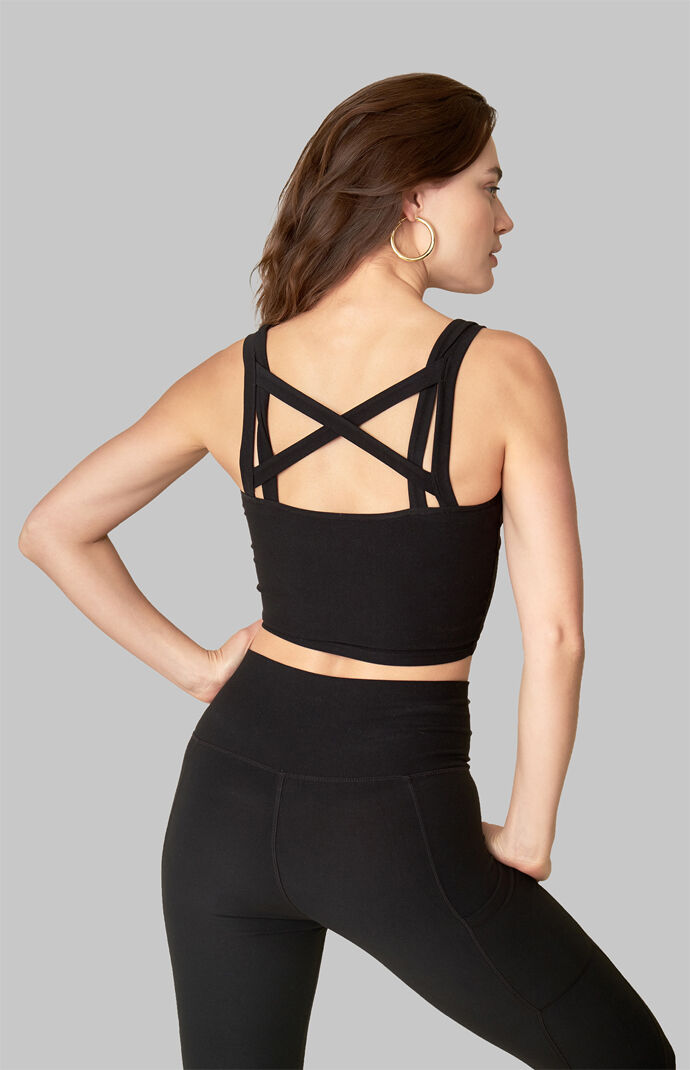Eco Onyx Double Cross Sports Bra