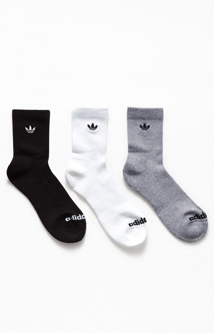 Three Pack Trefoil Mid Crew Socks