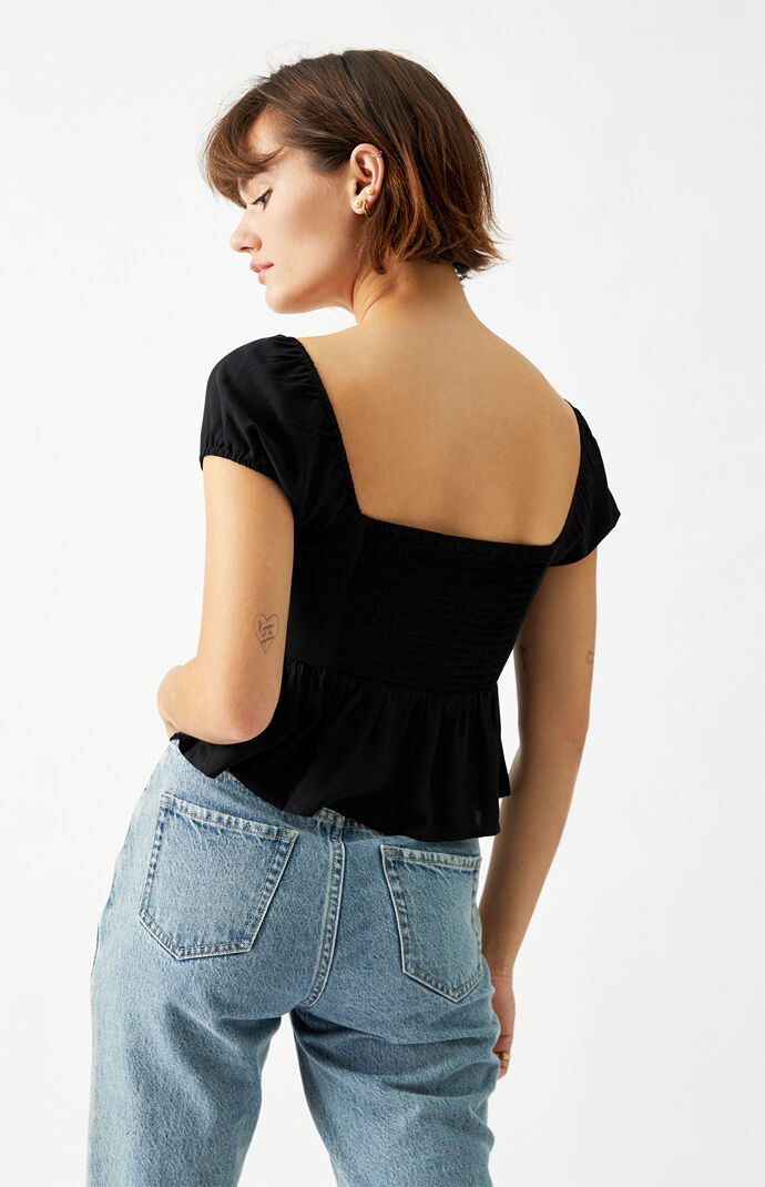 Cinched Babydoll Top