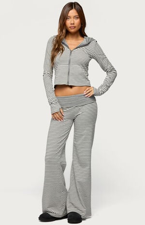 Meggy Striped Foldover Pants image number 4