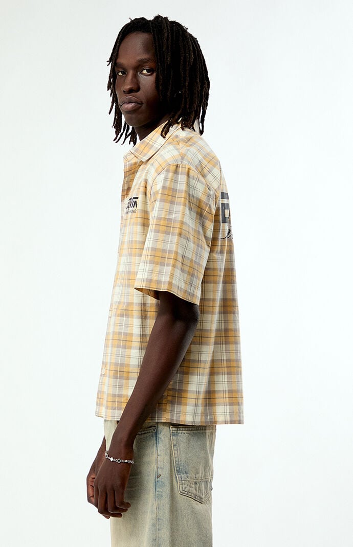 Pacsun Divine Intervention Plaid Short Sleeve Shirt