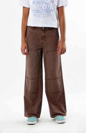 Brown Baggy Carpenter Jeans image number 2