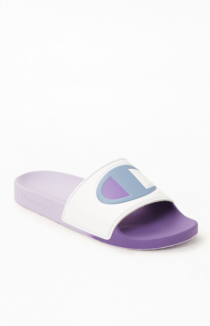 Women's Purple IPO Split Slide Sandals