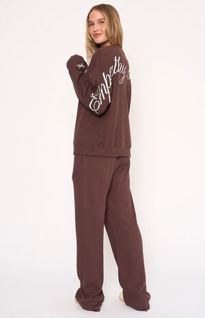 Empathy Always Waffle Knit Baggy Sweatpants image number 5