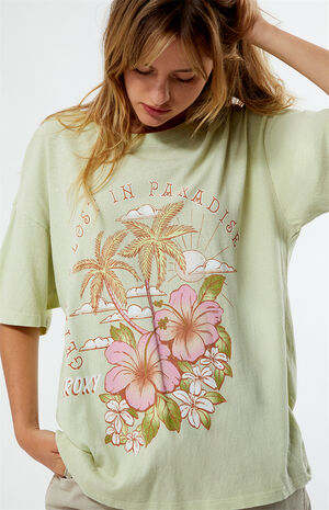 Hibiscus Paradise Oversized T-Shirt image number 2