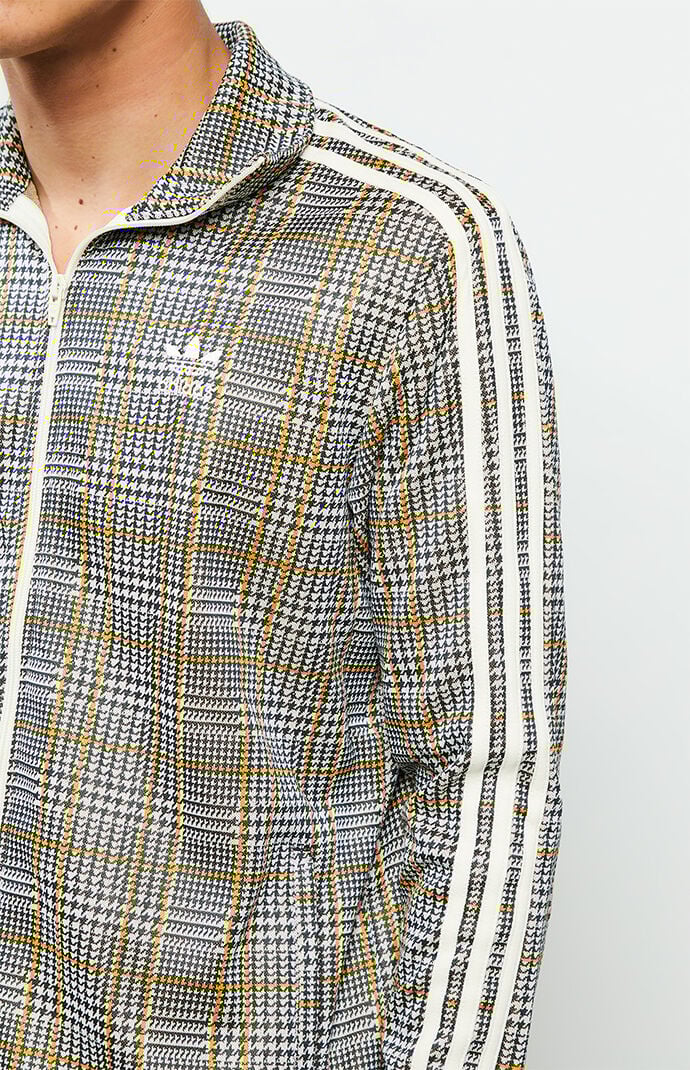 adidas Khaki Tartan BB Track Jacket PacSun
