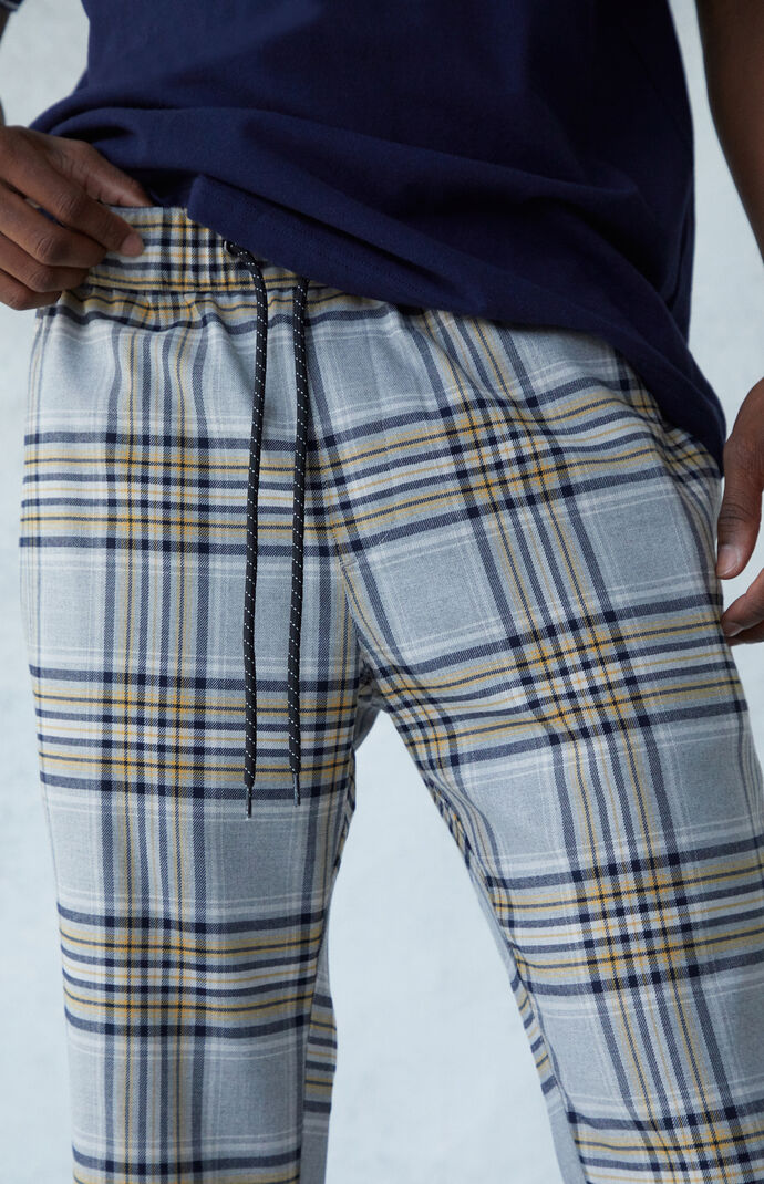 Arlo Yellow Plaid Menswear Trouser Pants