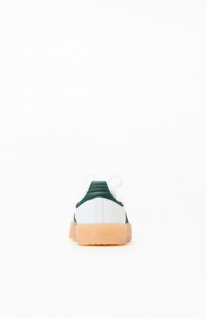 Women's Green & White Samba Sneakers image number 3