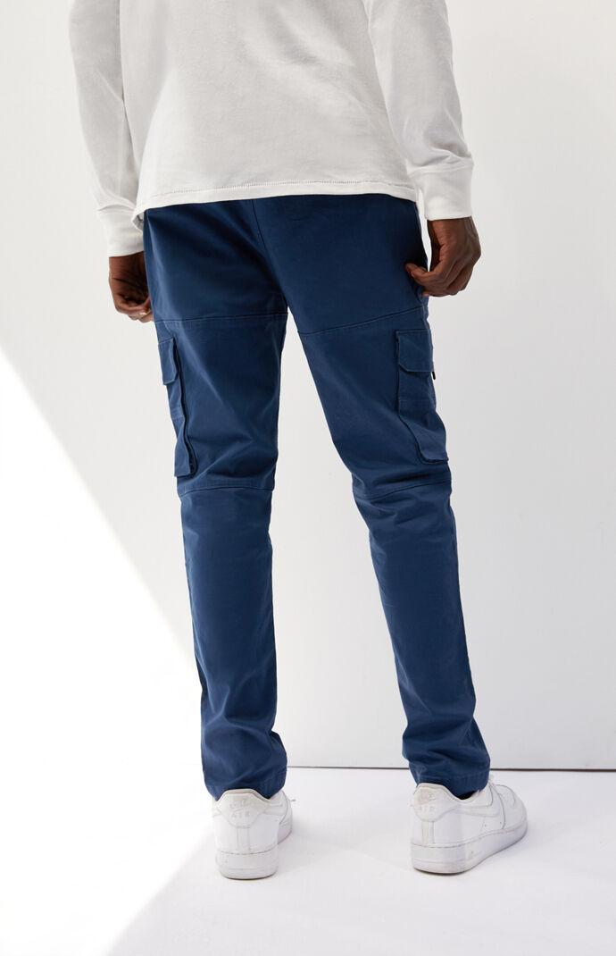 Utility Blue Slim Cargo Pants