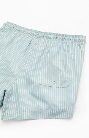 Bailey Green Pinstripe 4.5" Swim Trunks image number 4