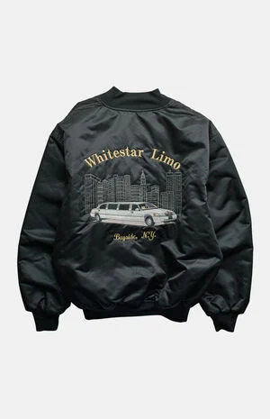 '90s Whitestar Limo Varsity Puffer Jacket image number 1