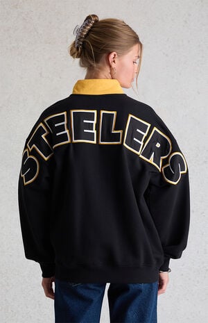 x NFL Pittsburgh Steelers Quarter Zip Fleece Sweatshirt image number 5