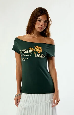 x Outside Lands Poppy Off-The-Shoulder T-Shirt image number 1