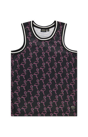 Neon Flame Basketball Tank Top image number 1