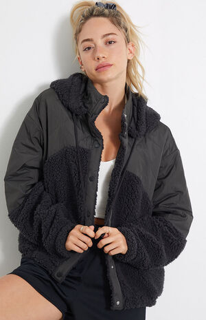 Quilted Sherpa Hoodie image number 2