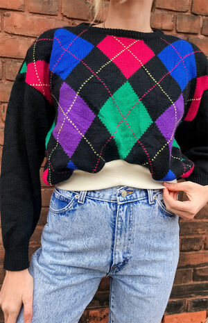 Reworked Argyle Sweater image number 3