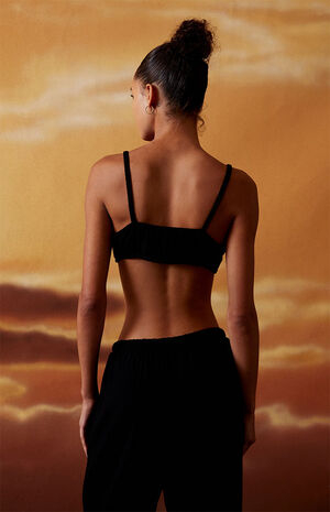 x PacSun Linen Beachy Cinched Crop Top image number 4