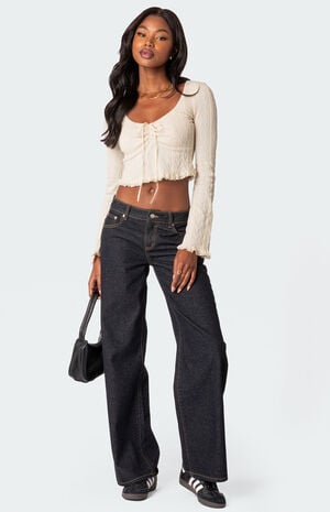 Lacey Long Sleeve Knit Top image number 3