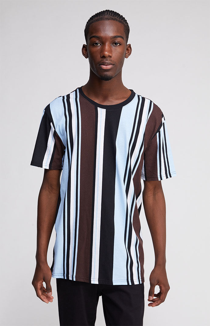 PacCares Black Vertical Striped T Shirt PacSun