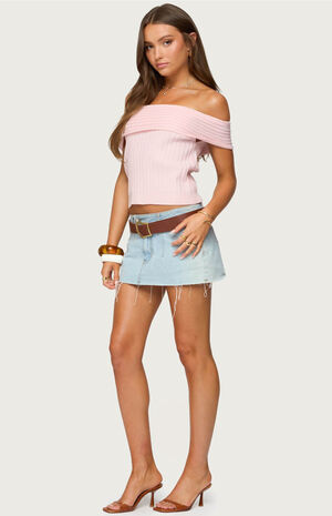 Blythe Ribbed Knit Fold Over Top image number 4