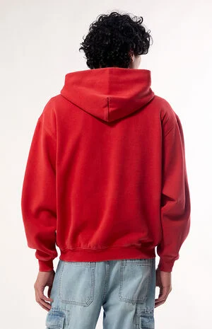 Red Los Angeles Applique Fleece Hoodie image number 4