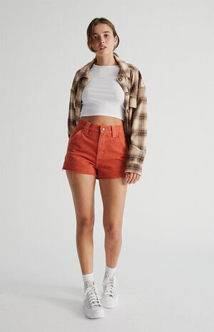 Red Utility Cargo Shorts image number 4