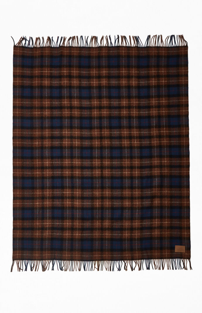 Brown & Blue Carry Along Moto Robe Blanket